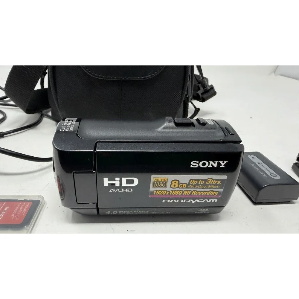 Sony HDR-CX100 Handycam Digital Camcorder Black Battery/Charger CLEAN TESTED